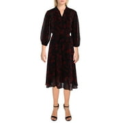 Nanette Nanette Lepore Womens Pintuck Knee Length Fit \u0026 Flare Dress